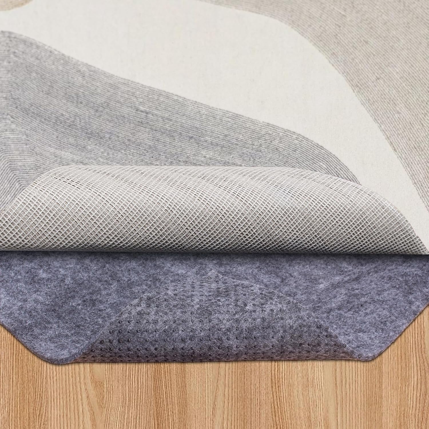 5 x 7 Ft Rug Pad, Cushioned Carpet Padding for Area Rugs, Hardwood ...