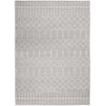 thumbnail image 1 of 5â€™ x 7â€™ Gray and Ivory Berber Pattern Area Rug, 1 of 16