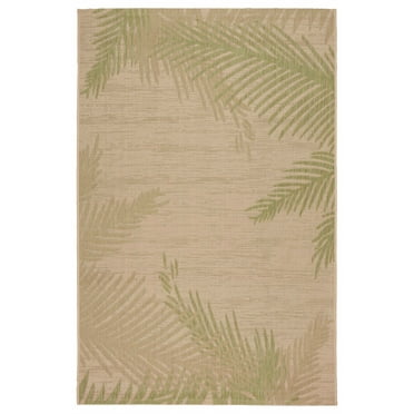 5â€™ x 7â€™ Green Palms Indoor Outdoor Area Rug