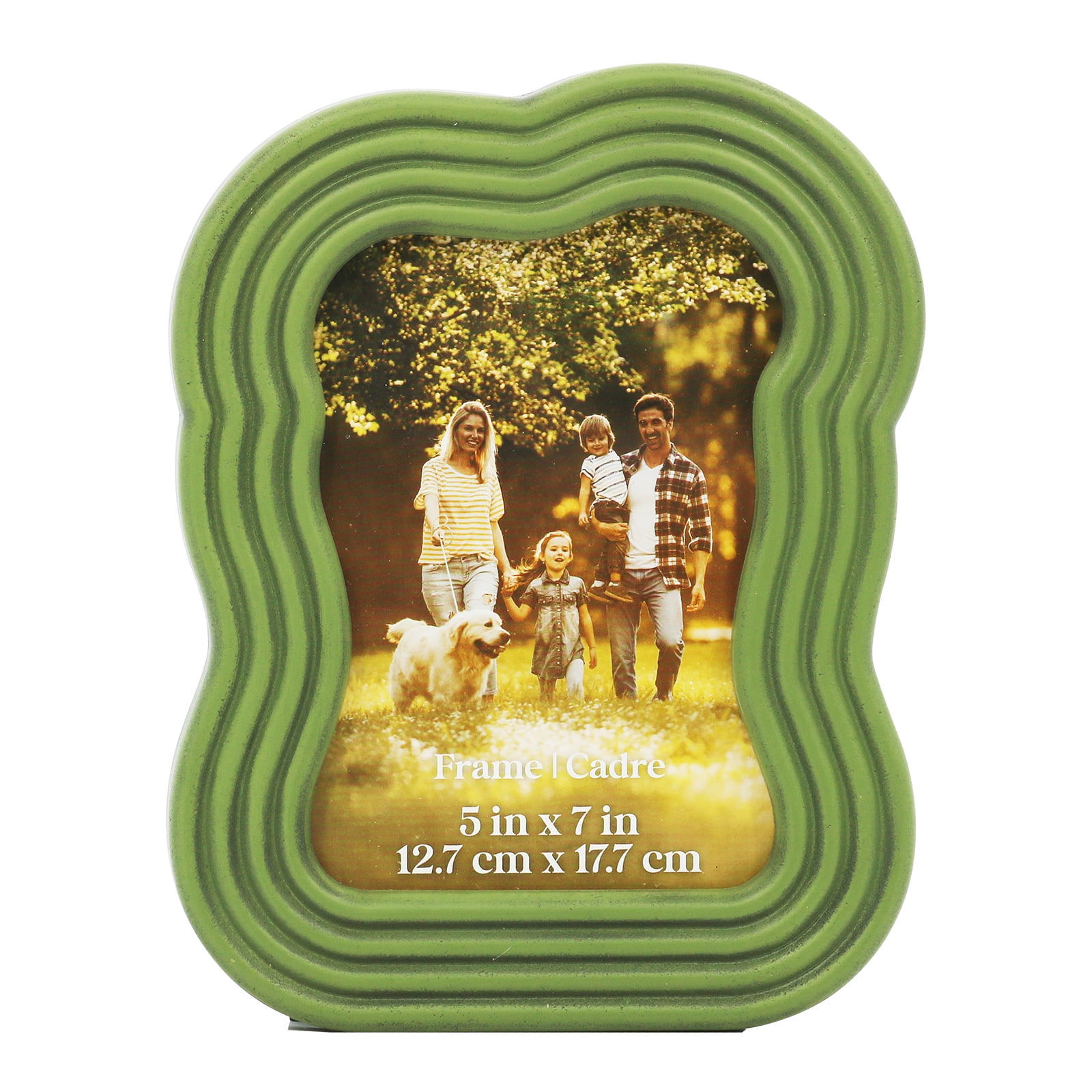5" x 7" Green Ribbed Organic Tabletop Photo Frame