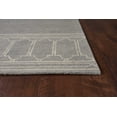 thumbnail image 1 of 5' x 7' Grey Geometric Pattern Wool Indoor Area Rug, 1 of 3