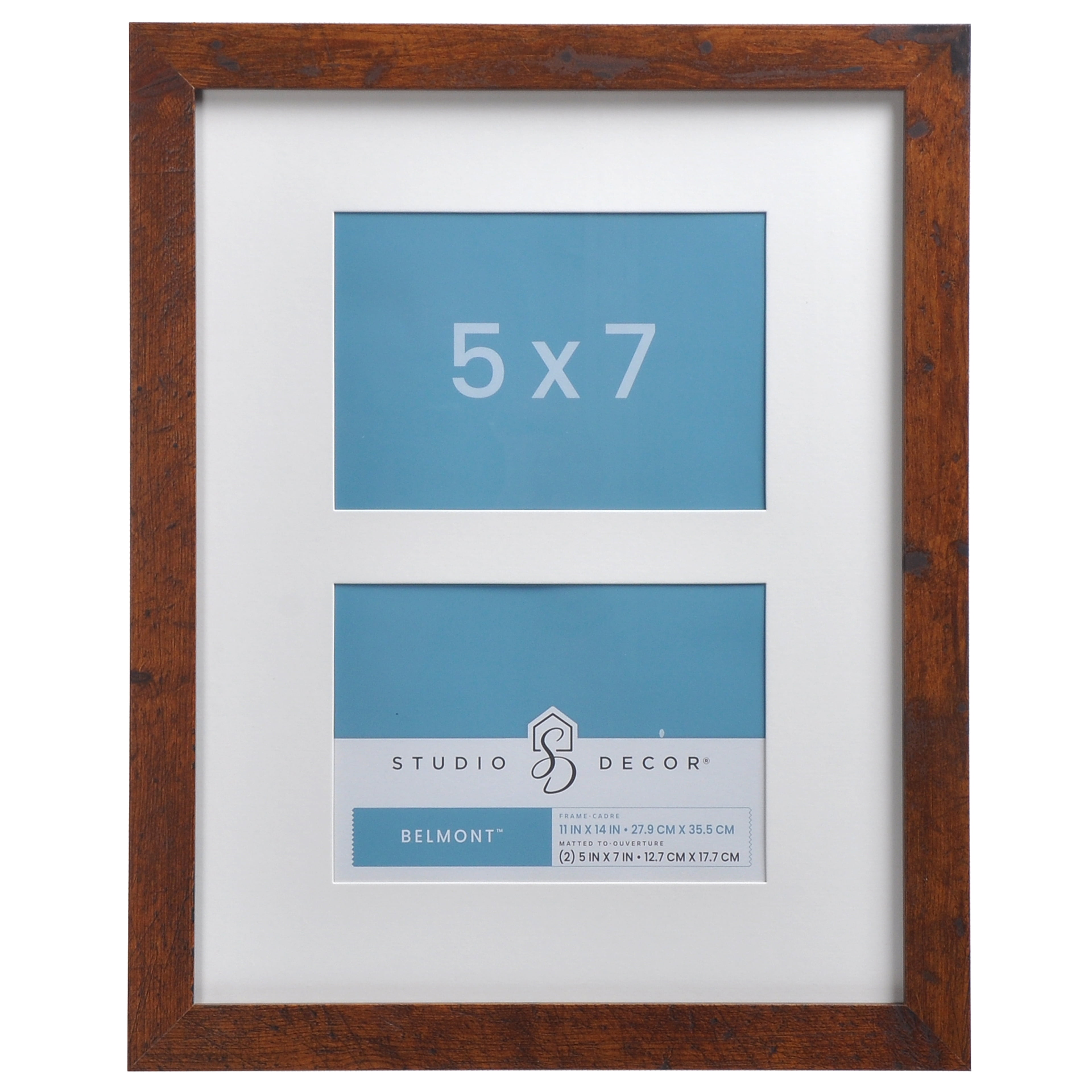 Honey Brown Dual-Opening Manufactured Wood Wall Frame
