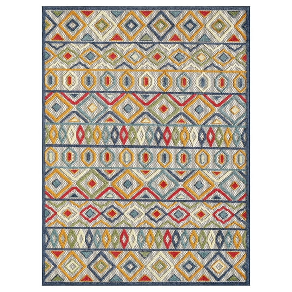 5â€™ x 7â€™ Multi Aztec Pattern Indoor Outdoor Area Rug
