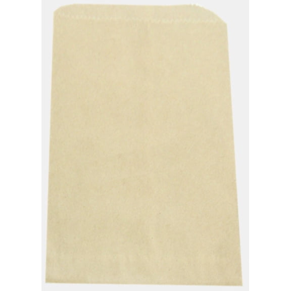 5" x 7" Natural Kraft FLAT PAPER Merchandise Bags (100Pack)