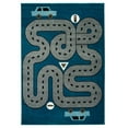 thumbnail image 1 of 5â€™ x 7â€™ Navy Imaginative Racetrack Area Rug, 1 of 8