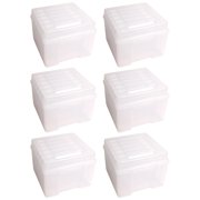 5  x 7  Plastic Photo Storage Keeper Box by Simply Tidy - Organize Up to 600 Photos - Bulk 6 Pack