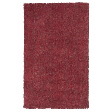5' x 7' Red Heather Plain Indoor Area Rug