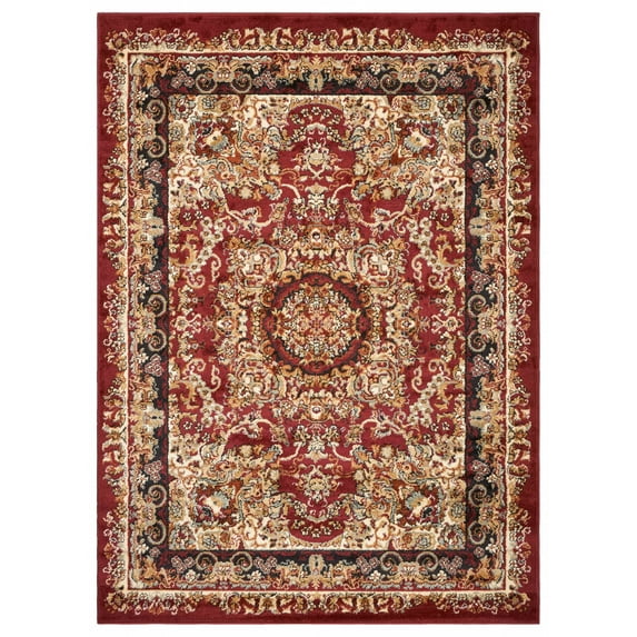 5’ x 7’ Red Royal Medallion Area Rug