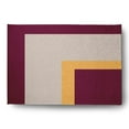 thumbnail image 1 of 5' x 7' Simply Daisy Bold Blocks Modern & Contemporary Chenille Area Rug, Maroon Red, 1 of 4