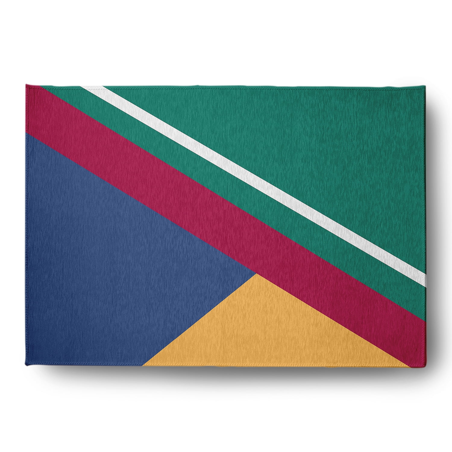 5' x 7' Simply Daisy Bold Shapes Modern & Contemporary Chenille Area Rug, Kelly Green