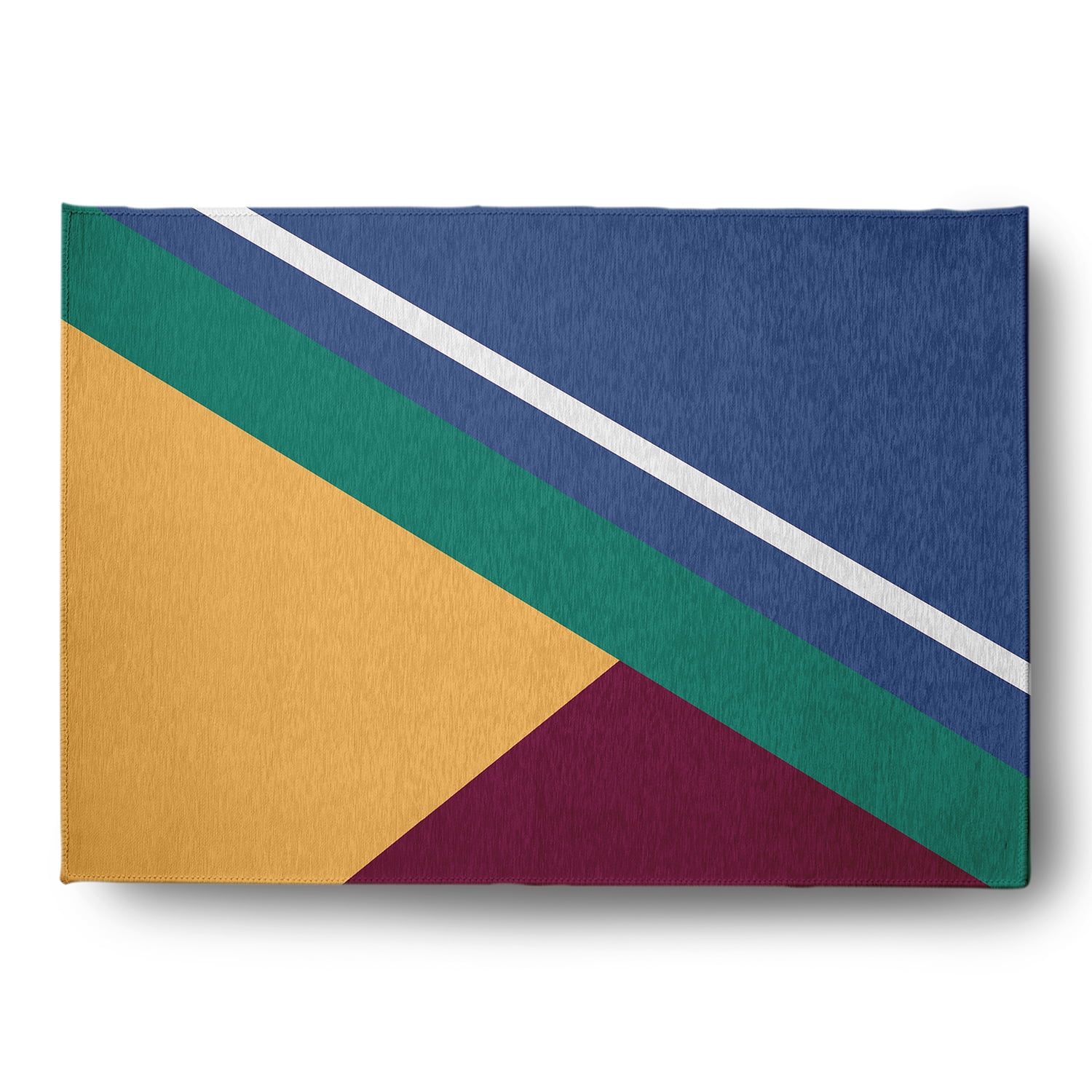 5' x 7' Simply Daisy Bold Shapes Modern & Contemporary Chenille Area Rug, Nautical Navy