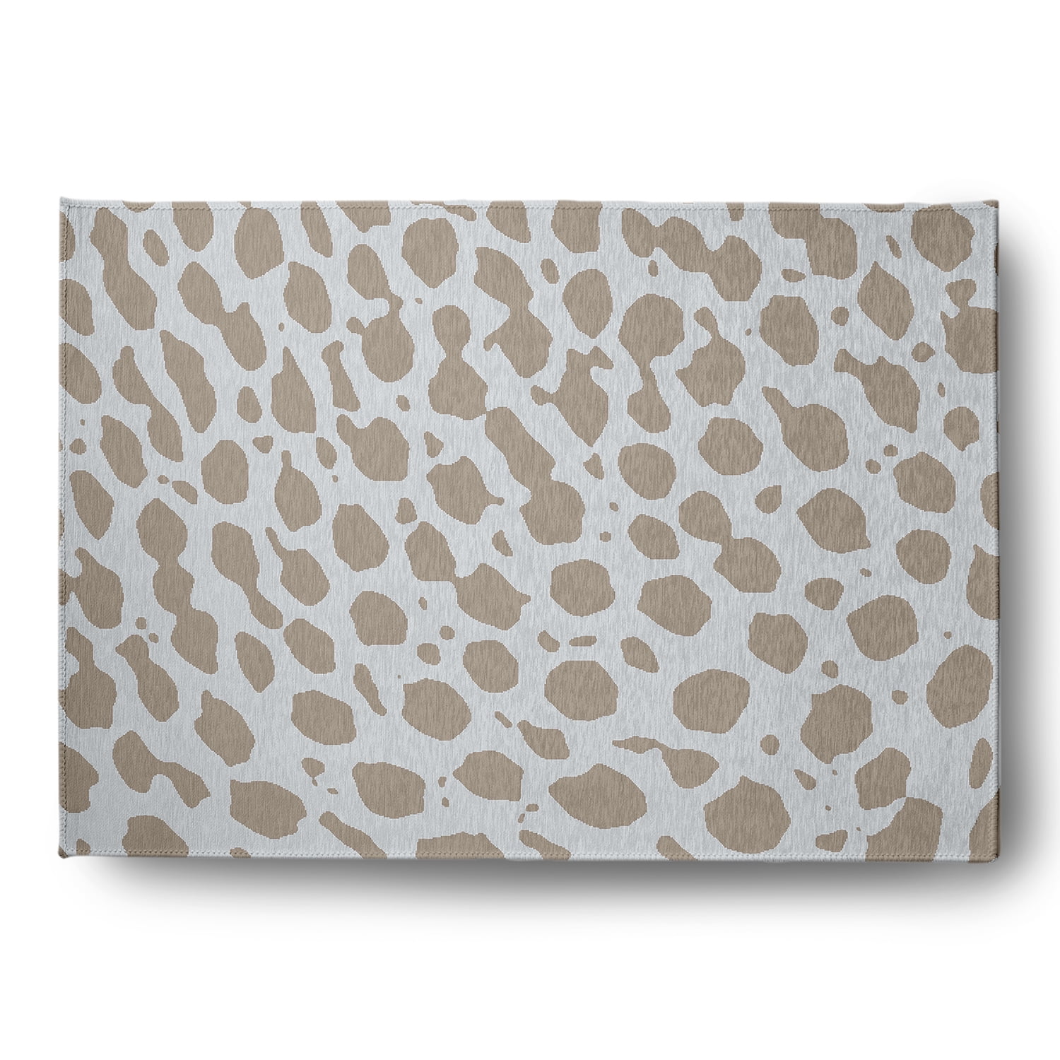 5' x 7' Simply Daisy Leopard Pattern Modern & Contemporary Chenille Area Rug, Brown