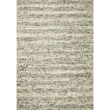 5' x 7'  Wool Grey Area Rug