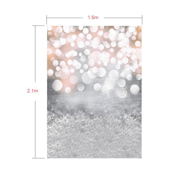 5 x 7 ft / 1.5 x 2.1 m Photography Background Glitter Light Bokeh Spot Backdrop Digital Printed Photo Studio Props Lightweight Seamless Camera Video Setup Decoration