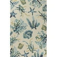 thumbnail image 1 of 5 x 7 ft. 6 in. UV-Treated Polypropylene Ivory & Blue Area Rug, 1 of 1