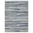 thumbnail image 1 of 5 x 7 ft. Blue Abstract Striped Indoor or Outdoor Area Rug, 1 of 1