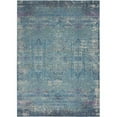 thumbnail image 1 of 5 x 7 ft. Blue Distressed Medallion Area Rug, 1 of 1
