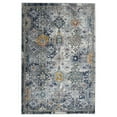 thumbnail image 1 of 5 x 7 ft. Blue & Orange Geometric Power Loom Rectangle Area Rug, 1 of 1