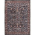 thumbnail image 1 of 5 x 7 ft. Blue & Red Oriental Power Loom Distressed Washable Non Skid Rectangle Area Rug, 1 of 1
