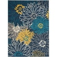 thumbnail image 1 of 5 x 7 ft. Blue Tropical Flower Area Rug, 1 of 1