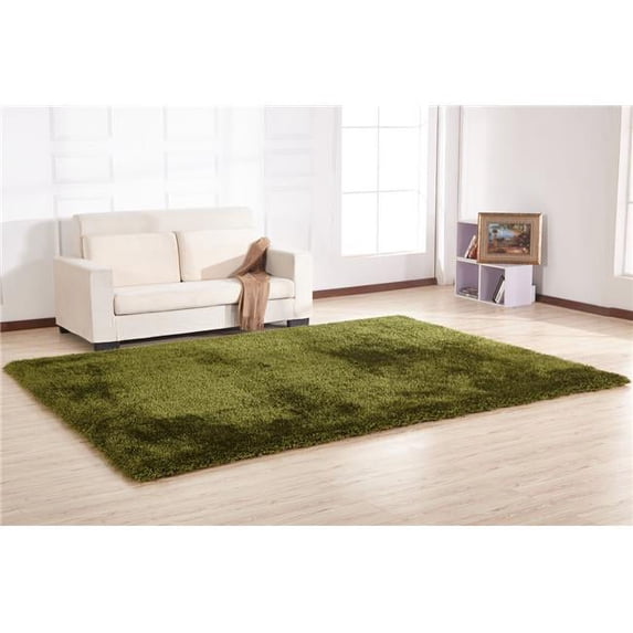 5 x 7 ft. Chubby Shaggy Hand Tufted Area Rug in Green