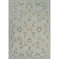 5 x 7 ft. Filigree Rectangle Area Rug - Blue & Cream
