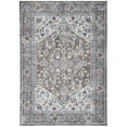 thumbnail image 1 of 5 x 7 ft. Gray Floral Power Loom Distressed Washable Area Rug, 1 of 1