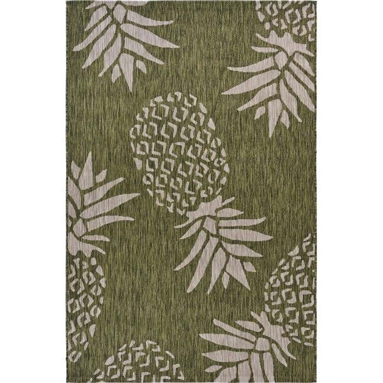 Pineaaple Insoired Rug 5 x 7 ft. Green Pineapple Indoor & Outdoor Area Rug - Walmart.com