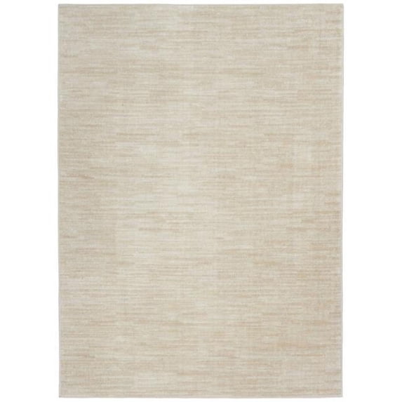 5 x 7 ft. Ivory & Beige Non Skid Indoor & Outdoor Rectangle Area Rug - Beige and Ivory