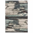 thumbnail image 1 of 5 x 7 ft. Ivory Blue Gray Abstract Layers Indoor Area Rug - Blue - 5 x 7 ft., 1 of 1