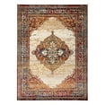 thumbnail image 1 of 5 x 7 ft. Medallion Power Loom Rectangle Area Rug, Red, 1 of 1