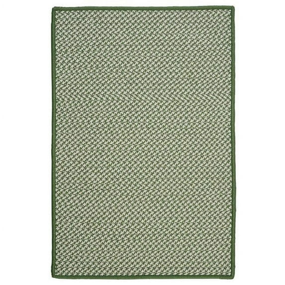 5 x 7 ft. Outdoor Houndstooth Tweed Rug, Leaf Green