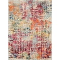 thumbnail image 1 of 5 x 7 ft. Pink Abstract Power Loom Distressed Non Skid Rectangle Area Rug - Pink - 5 x 7 ft., 1 of 1