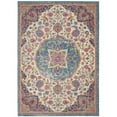 thumbnail image 1 of 5 x 7 ft. Pink & Blue Floral Medallion Area Rug, 1 of 1