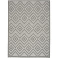thumbnail image 1 of 5 x 7 ft. Silver Gray Argyle Indoor & Outdoor Rectangle Area Rug - Gray - 5 x 7 ft., 1 of 1