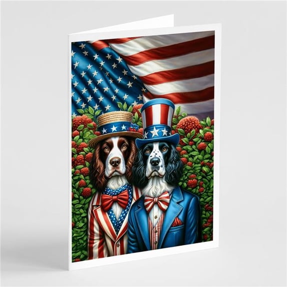 5 x 7 in. All American English Springer Spaniel Greeting Cards - Pack of 8