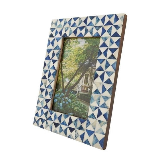 5 x 7 in. Artistic Geometric Photo Frame, Blue
