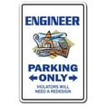 thumbnail image 1 of 5 x 7 in. Engineer Parking Decal - Drafting Tools Engineering Electrical Civil Train, 1 of 1