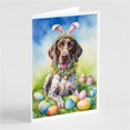thumbnail image 1 of 5 x 7 in. German Shorthaired Pointer Easter Egg Hunt Greeting Cards - Pack of 8, 1 of 1
