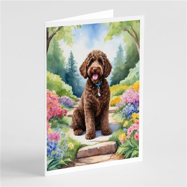 5 x 7 in. Labradoodle Spring Path Greeting Cards - Pack of 8 - Walmart.com