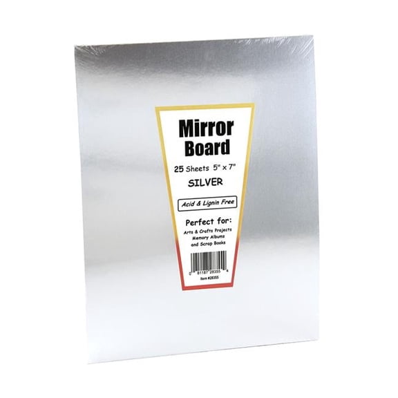 5 x 7 in. Mirror Board - 25 Sheets - 3 Each