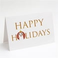 thumbnail image 1 of 5 x 7 in. Unisex Australian Shepherd Red Merle Tricolor No.1 Happy Holidays Greeting Cards & Envelopes, Multi Color - Pack of 8, 1 of 1