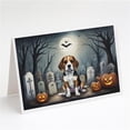 thumbnail image 1 of 5 x 7 in. Unisex Beagle Spooky Halloween Greeting Cards & Envelopes - Pack of 8, 1 of 1