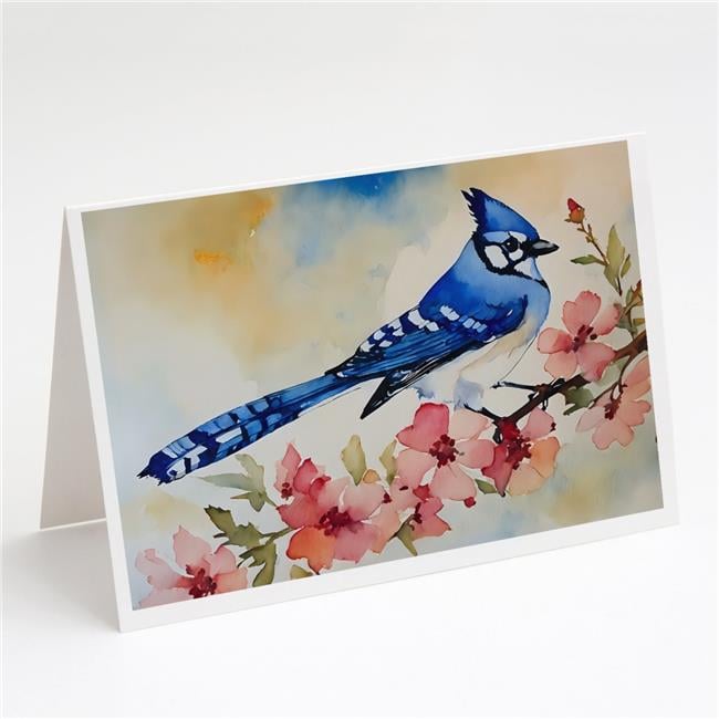 5 x 7 in. Unisex Blue Jay Greeting Cards - Pack of 8