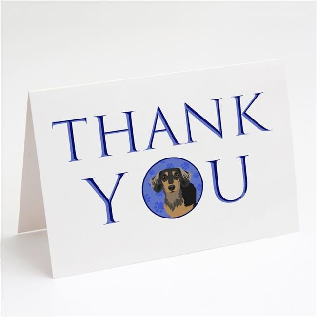 5 x 7 in. Unisex Chihuahua Black & Tan No.4 Thank You Greeting Cards & Envelopes, Multi Color - Pack of 8