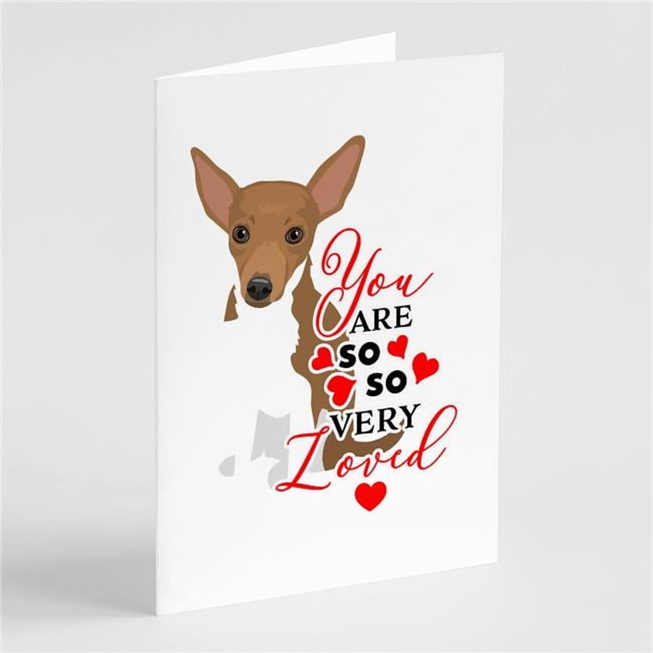 5 x 7 in. Unisex Chihuahua Chocolate & White No.1 So Loved Greeting Cards & Envelopes - Pack of 8