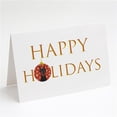 thumbnail image 1 of 5 x 7 in. Unisex Doberman Pinscher Black Cropped Ears Happy Holidays Greeting Cards & Envelopes, Multi Color - Pack of 8, 1 of 1