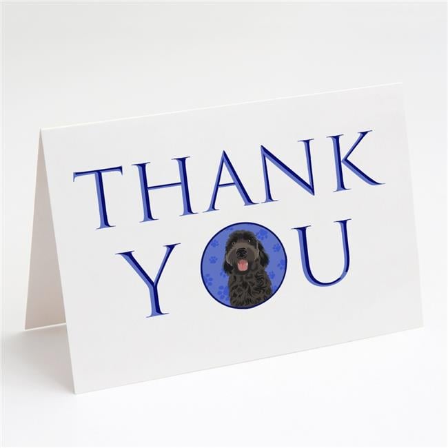 5 x 7 in. Unisex Doodle Black No.1 Thank You Greeting Cards & Envelopes, Multi Color - Pack of 8