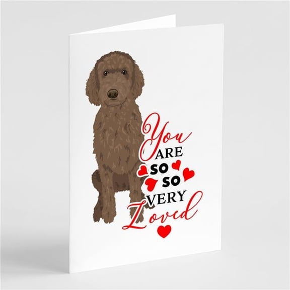5 x 7 in. Unisex Doodle Chocolate No.2 So Loved Greeting Cards & Envelopes - Pack of 8