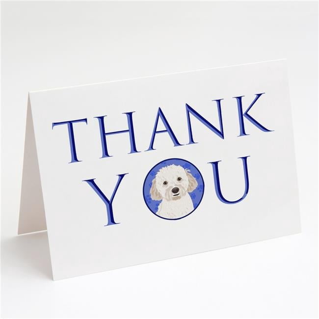 5 x 7 in. Unisex Doodle Cream No.4 Thank You Greeting Cards & Envelopes, Multi Color - Pack of 8